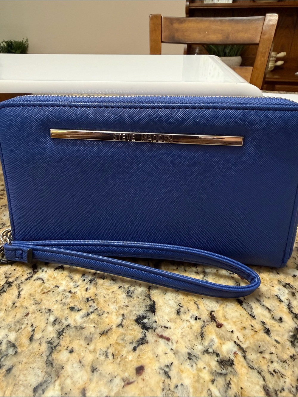 Steve Madden Royal Blue Zip Wristlet